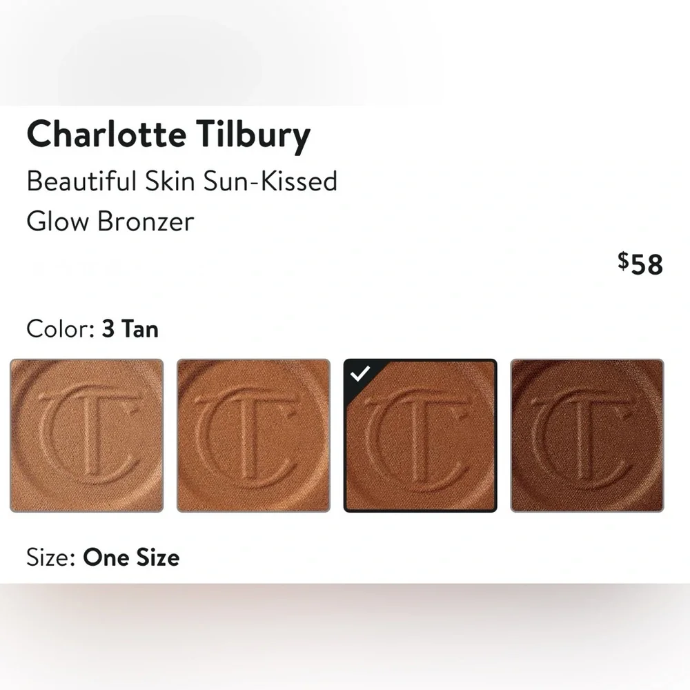 Charlotte Tilbury BEAUTIFUL SKIN SUN-KISSED GLOW BRONZER 3 TAN